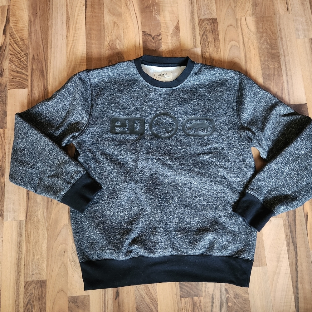 Ecko Unlimited Men's Crew Neck Grey Sweater Large